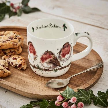 Wrendale Designs Rockin Robins Fine Bone China Mug